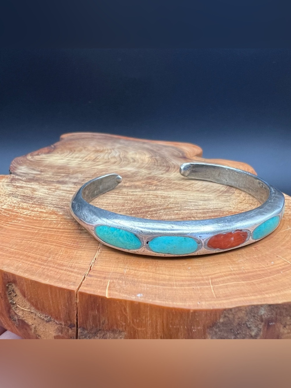 Native American Vintage Inlay Cuff - Picture 3 of 11